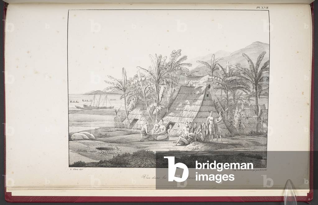 "Blick auf die Sandwichinseln" 1826 von French School