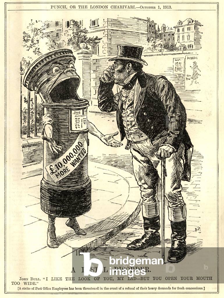 Bild von Druck "Punch Magazine Teller" 1910, b/w