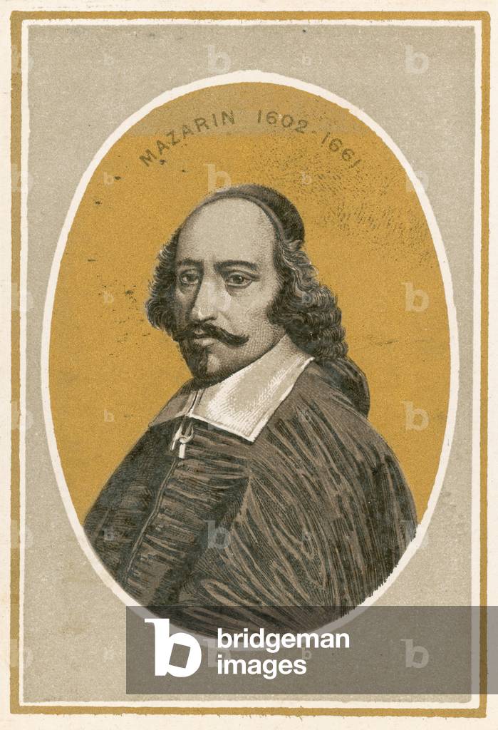"Mazarino (colore lito)" 1801 di French School, b/w