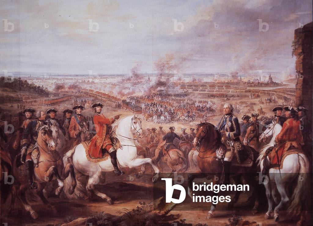 La battaglia di Fontenoy (colore lito)