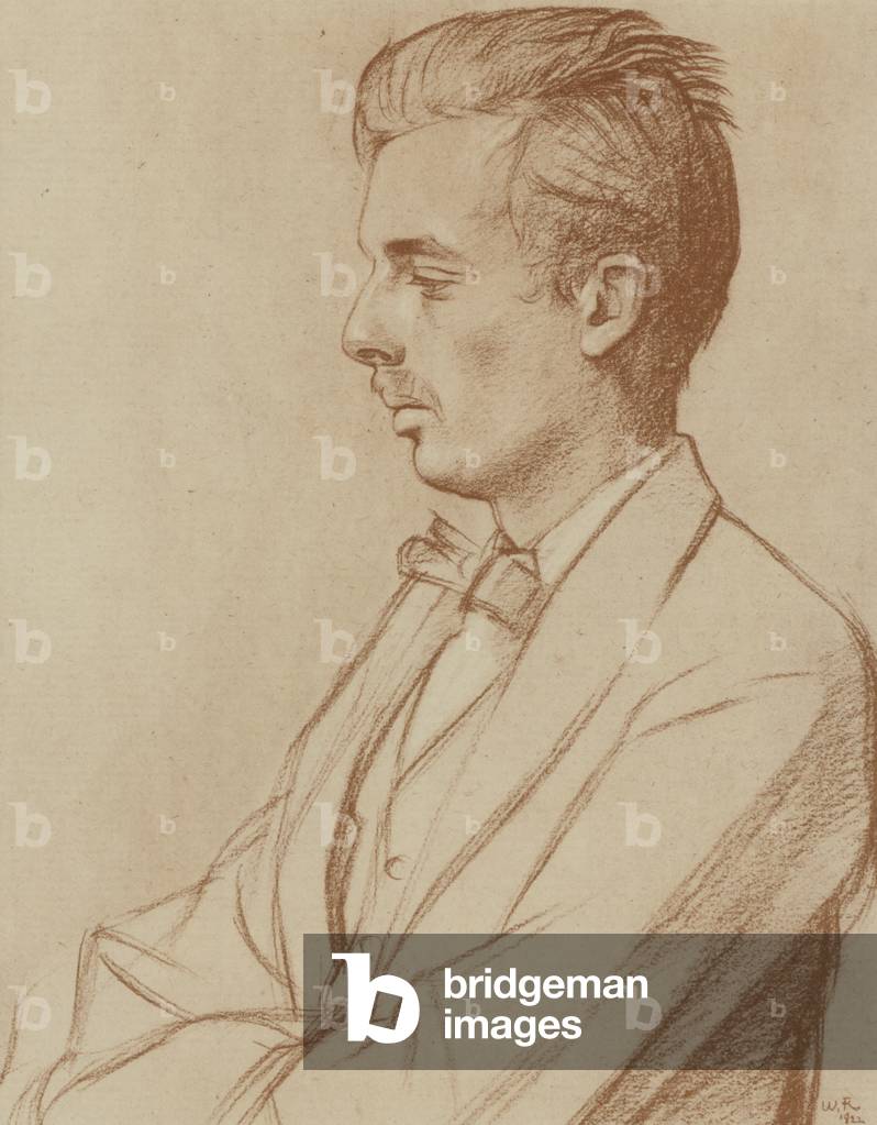 Image of Print depicting Aldous Huxley (litho) 1901 by William Rothenstein