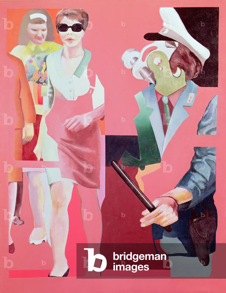 Bild von Gemälde "Polizeieinsatz" 1967 von Hans Jurgen Diehl