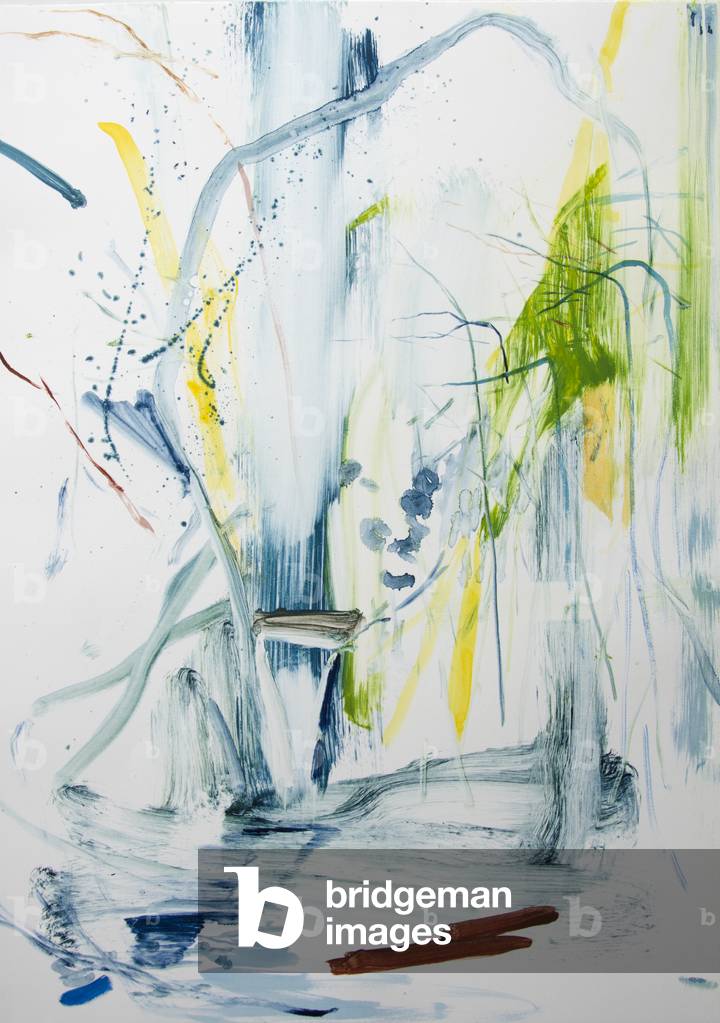 Abstrakter Wasserfall II, 2016 (Monotypie)