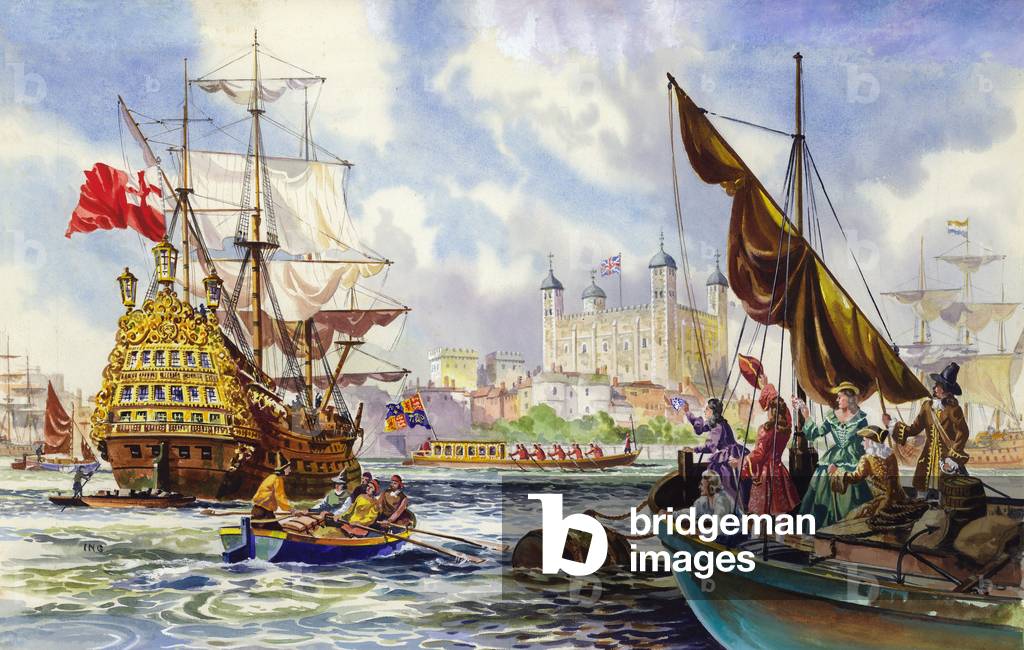 Torre di Londra alla fine del XVII secolo (gouache su carta)