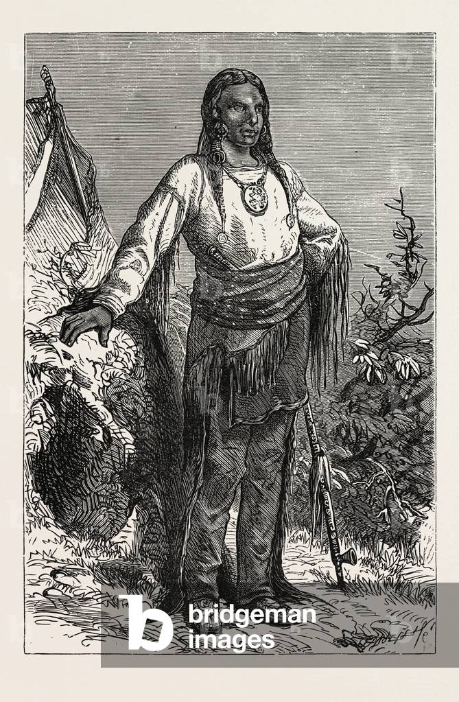 Immagine di Incisione "Ute Indian Chief", b/w