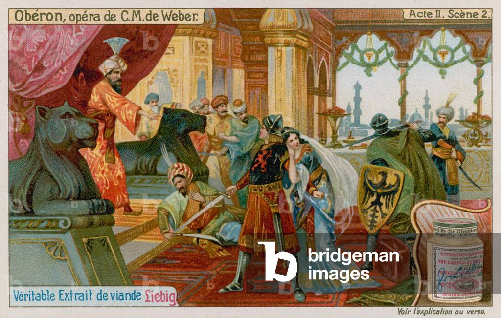 Huon e Raiza Fuga da Baghdad (chromolito)