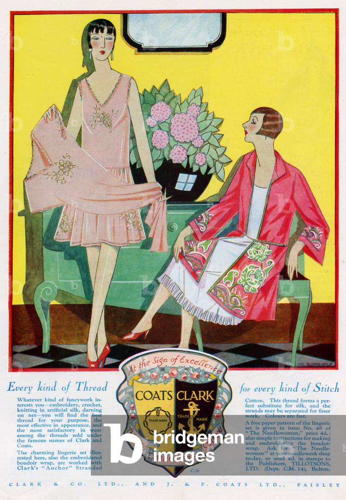 Coats and Clark Magazine, advert, UK, 1920s