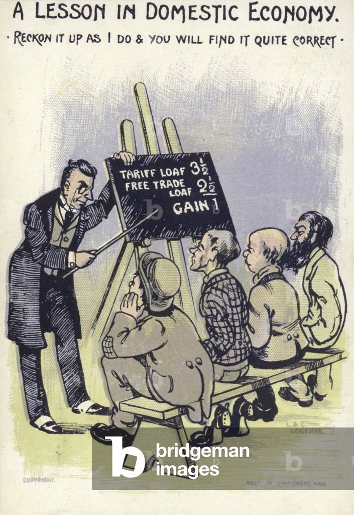 Ein Lektion in der Inlandswirtschaft (Farbe litho)