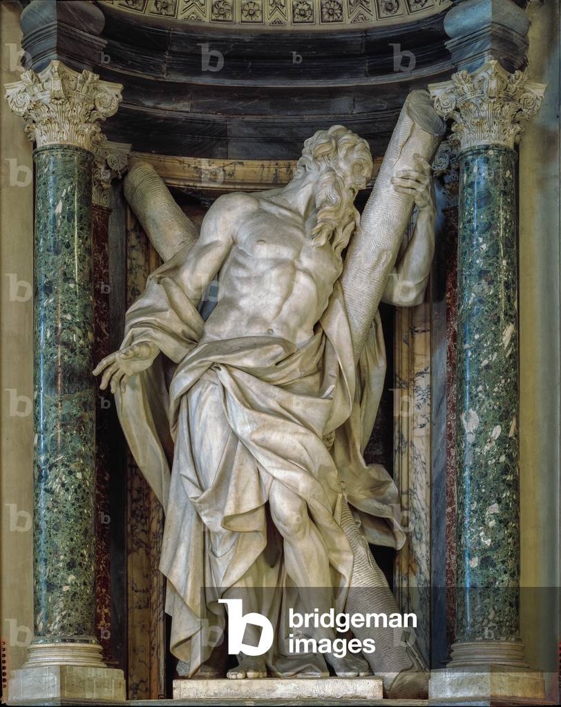 Immagine di Scultura "Barocco - Scultura: Sant'Andrea - Arcibasilica di San Giovanni in Laterano" 1708 di Cami