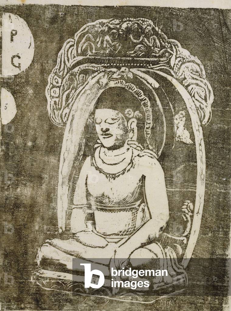"Buddha; Bouddha", 1895-1903 di Paul Gauguin, b/w