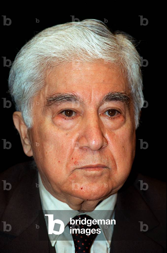 Image of Aziz Nesin, Turkish writer and human rights activist, 1993 (photo)