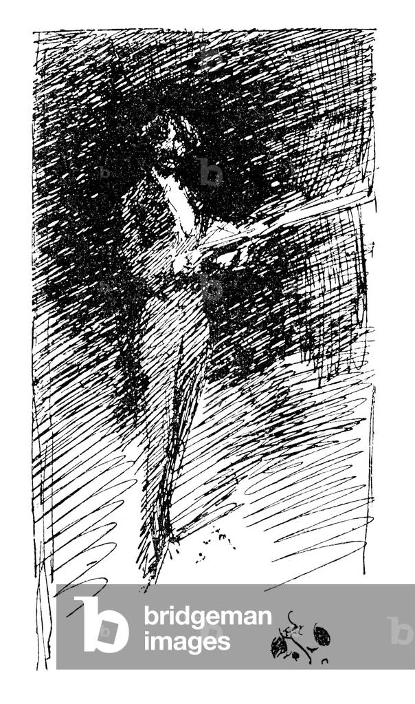 Pablo de Sarasate drawing by Whistler