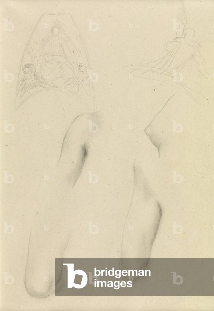 Image de Dessin représentant Dessin à partir de la forme féminine (crayon sur papier) par George Frederic Watt
