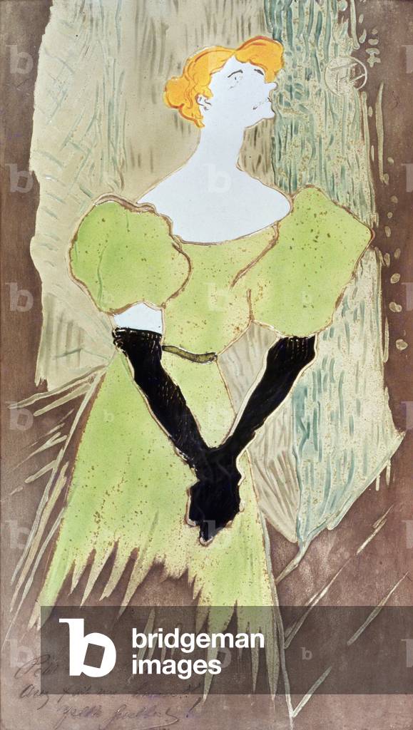 Yvette Guilbert, Varieté-Sängerin, 1895 (Öl auf Emaille)