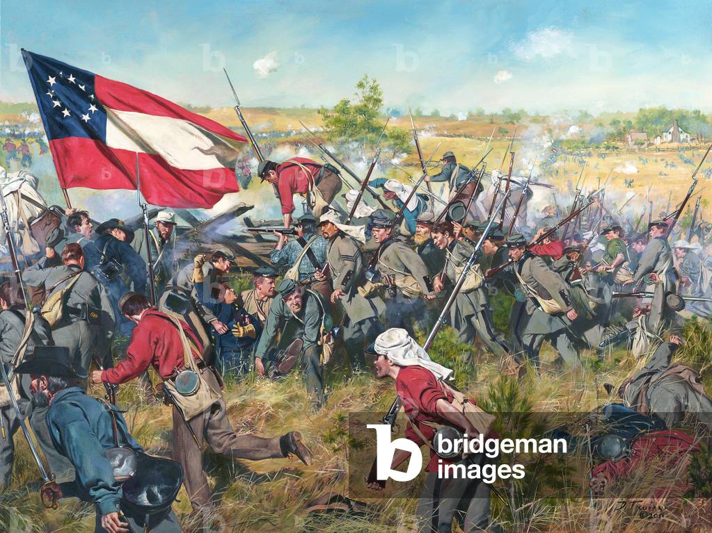 Bild von Gemälde "Col. Francis Bartow ist tödlich verwundet bei Bull Run" 2011 von Don Troiani