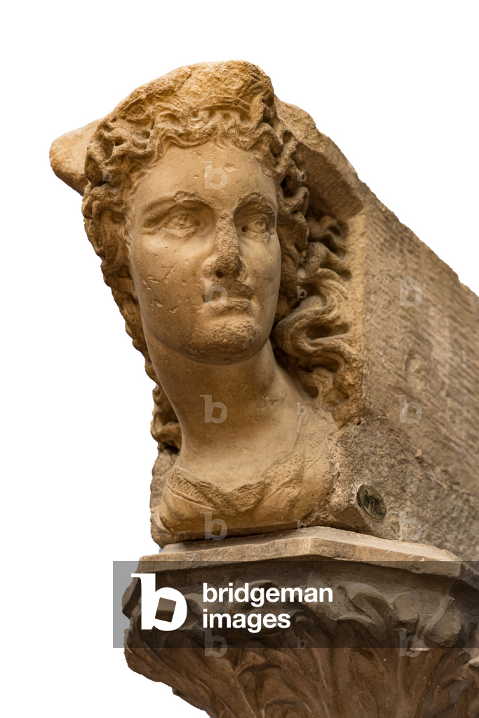 Bracket, female head, 1260-65 (marble)