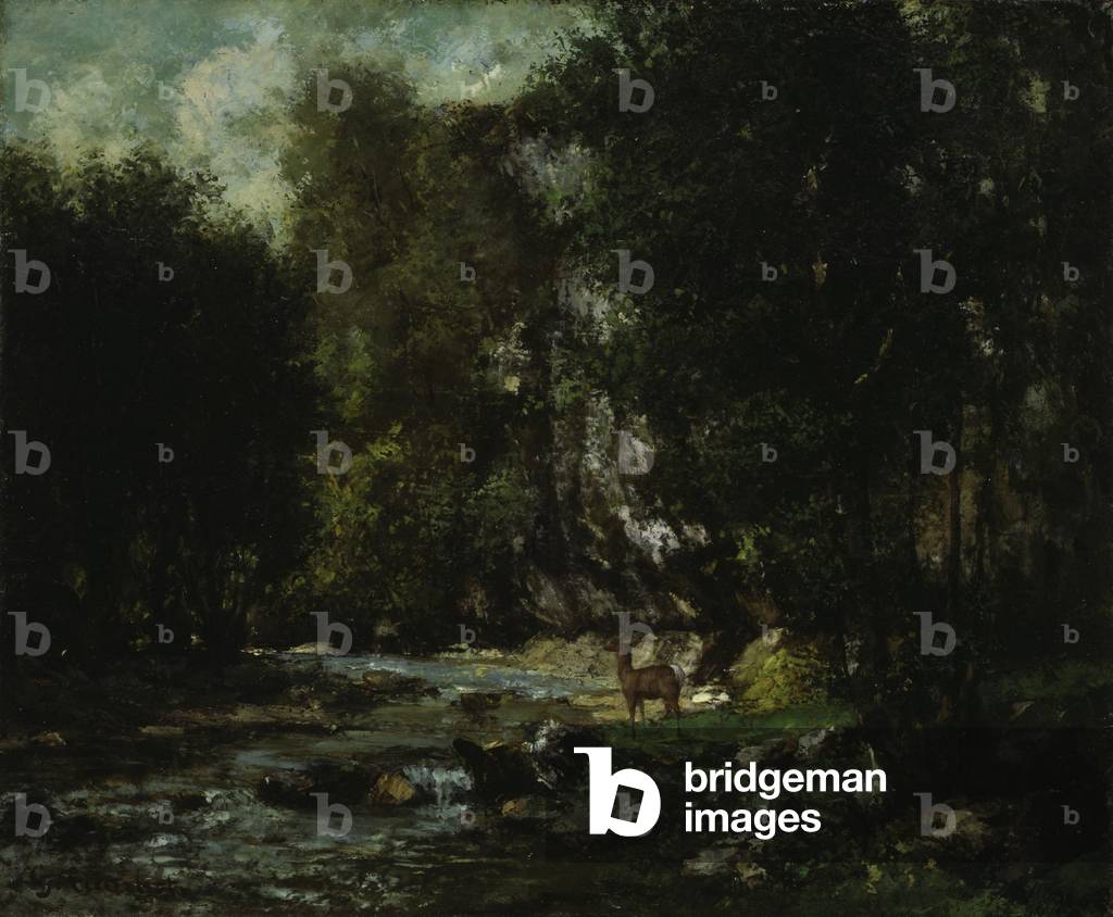 Bild von Gemälde "Der Bach von Les Puits-Noir" 1855 von Gustave Courbet