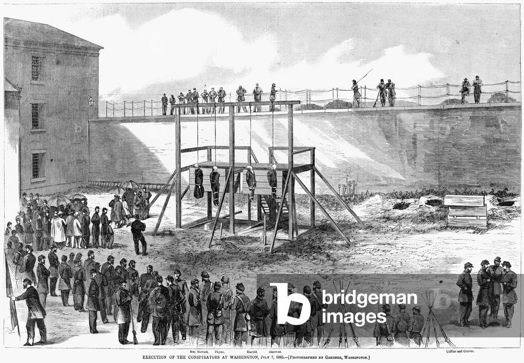 Image of Execution of the conspirators at Washington D.C., July 7, 1865