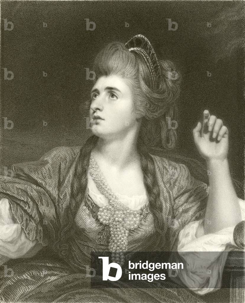 Mrs Siddons (engraving) by English Artist, b/w