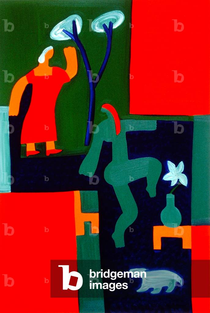 Image of Painting depicting Two Faces of the Same Coin 1997 by Cristina Rodriguez