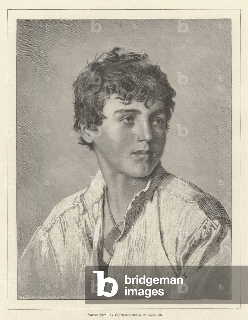 "Giuseppe (incisione)" 1890 di Odoardo or Edoardo Gelli, b/w