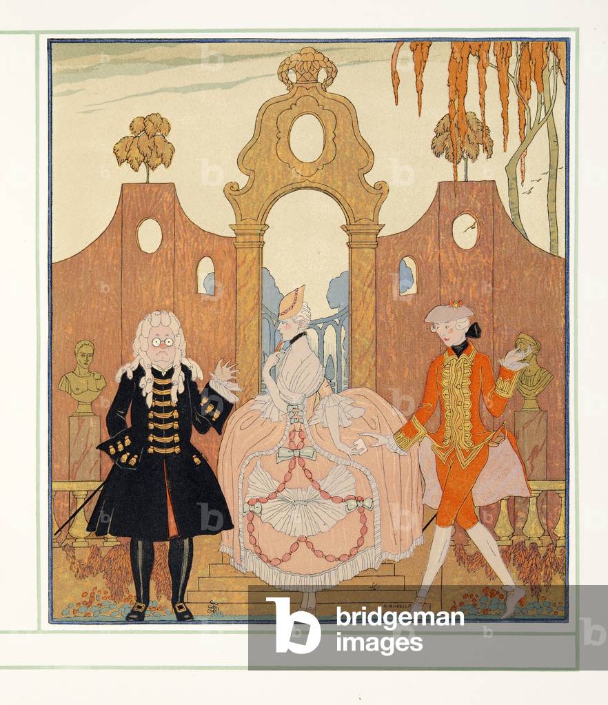 "Le Barbon from Personages de Comedie" 1922 di Georges Barbier