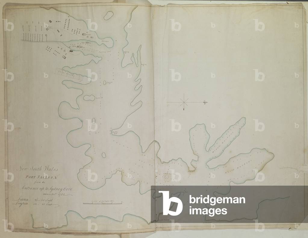 Eye-sketch of the harbour of Port Jackson by Port Jackson Painter