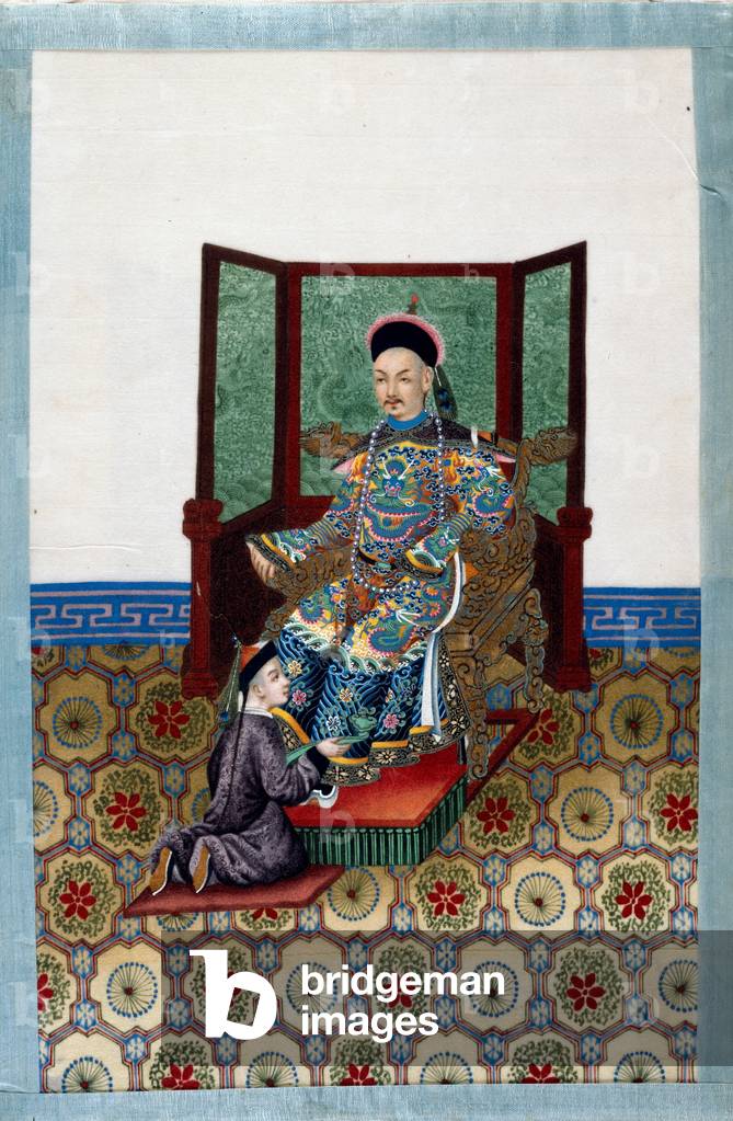 Image of Drawing depicting Scenes of Service, c.1840-50 by Chinese Artist