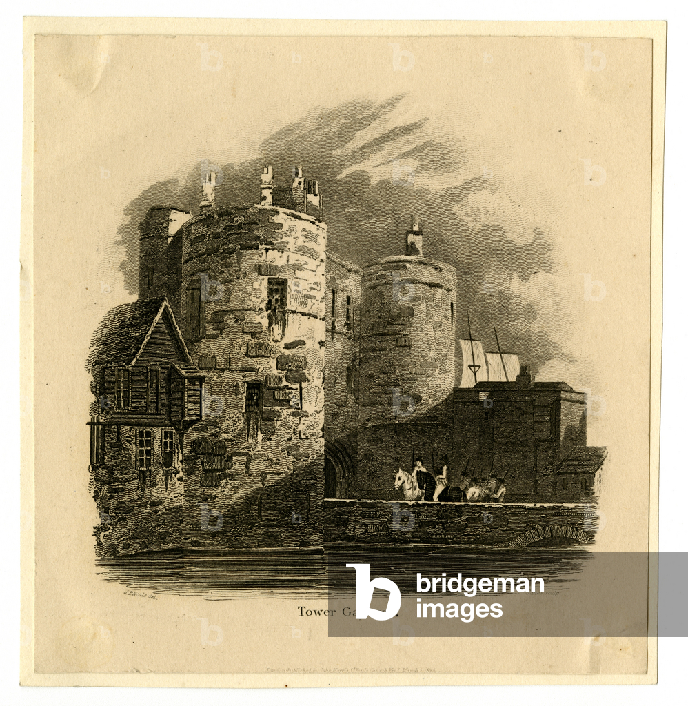'Porte de la tour', 1815 (impression)