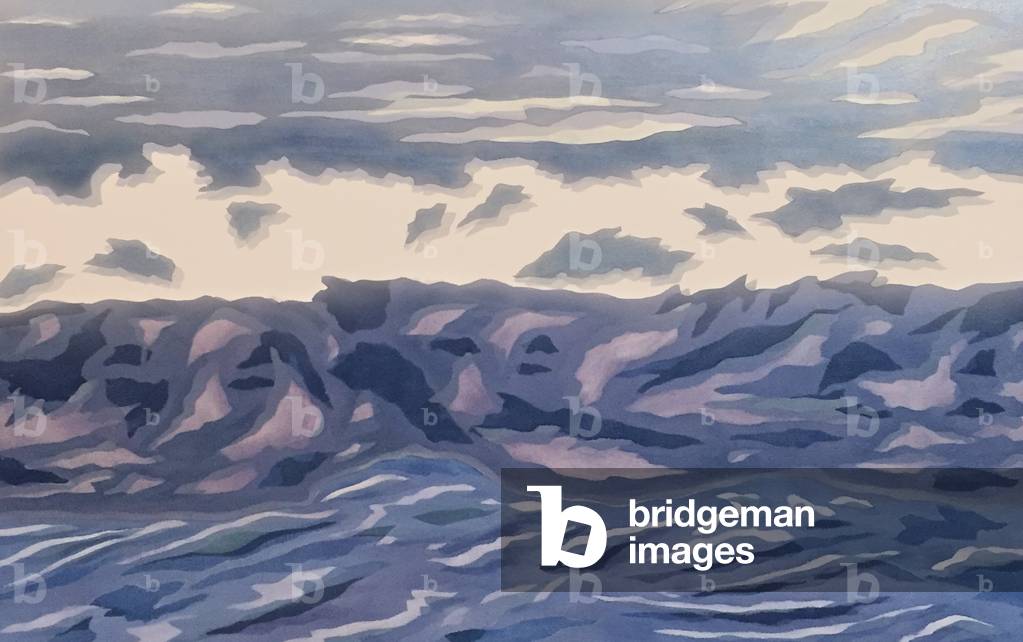 Image of Painting depicting Calm Over Caribbean Detail III 2015 by Hermione Carline