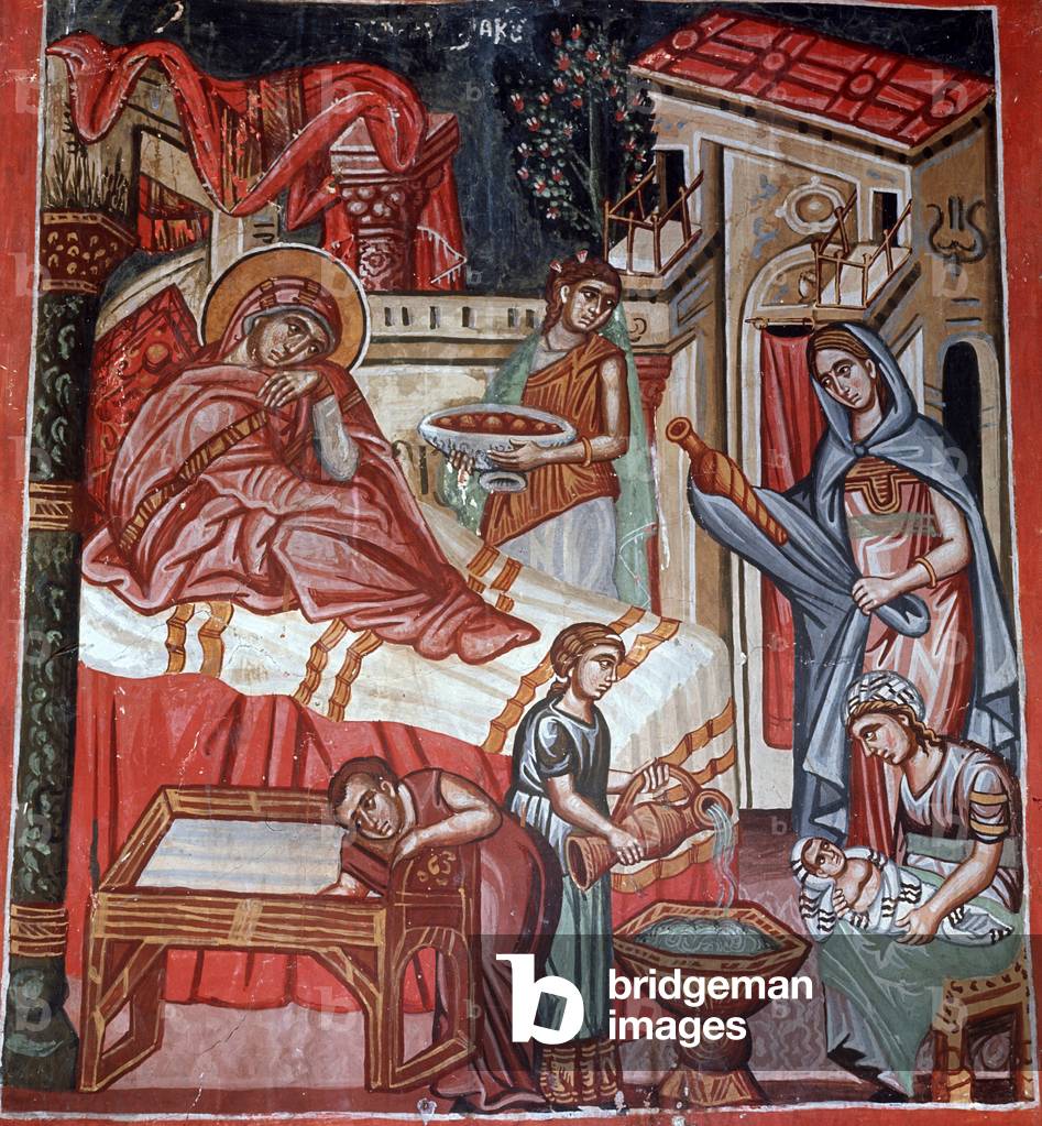 nascita di dopodomani vergine maria 1494 (parete pittura)