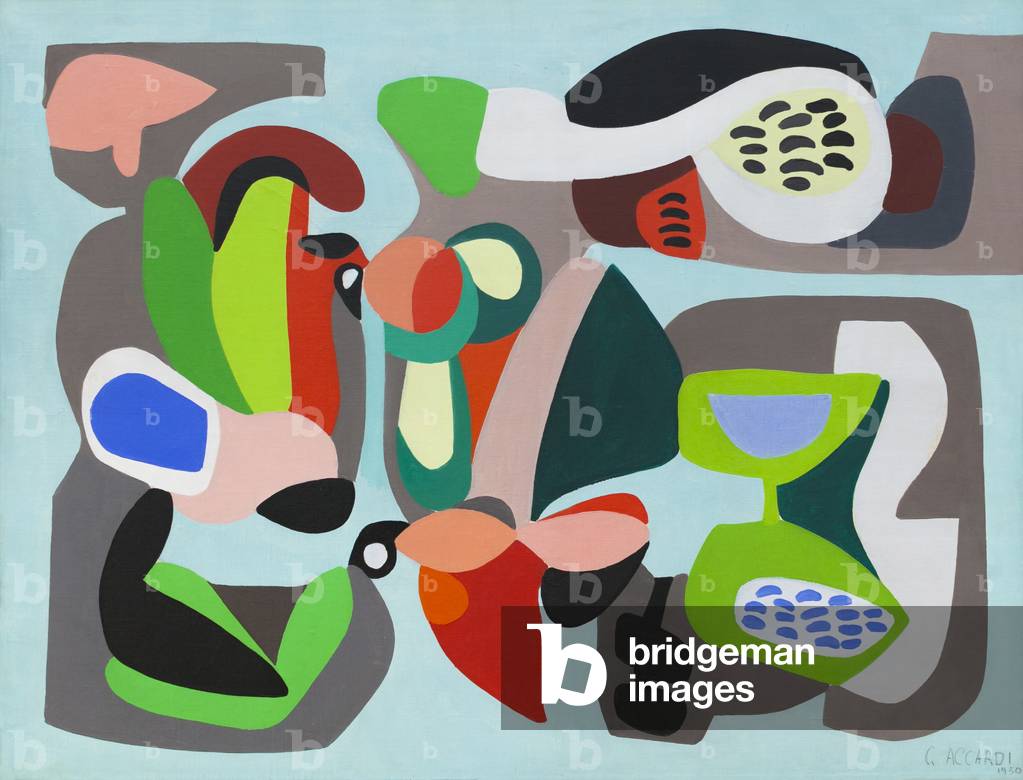 Composizione, 1950 (acrilico su tela)