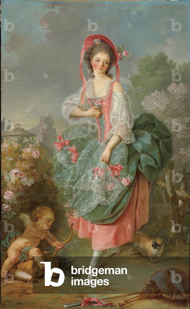 Image de Peinture représentant Portrait de Mademoiselle Guimard dans le rôle de Terpsichore (huile sur toile) 