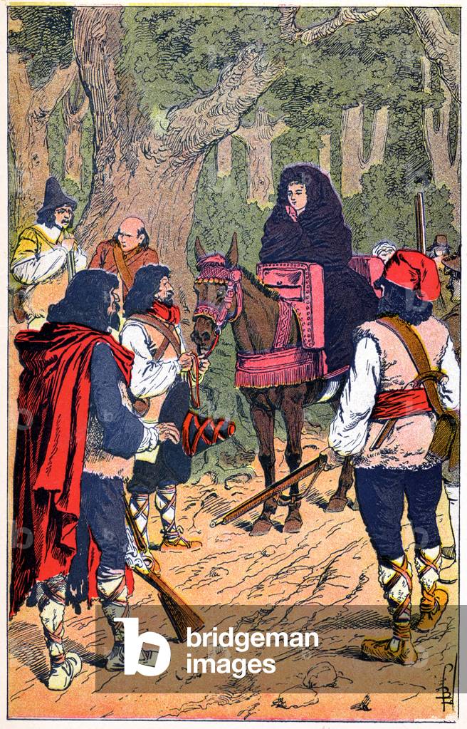 Mme Guyon devant des brigands italiens, c.1900 (illustration)