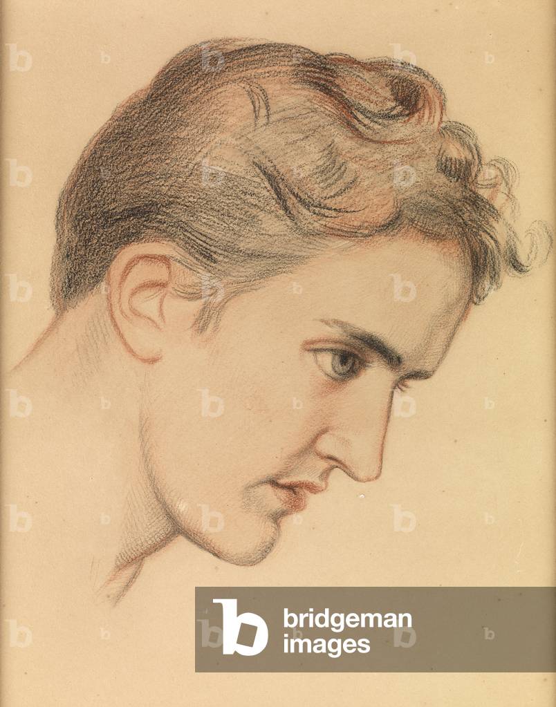 Eugenie Venditori, Studio per 'La Signora di Shalott', c.1895 (gesso colorato su carta)