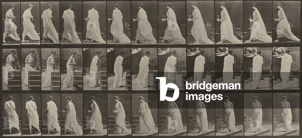 Bild von Fotografie "Tafel Nummer 97. Sich umdrehend" 1887 von Eadweard Muybridge