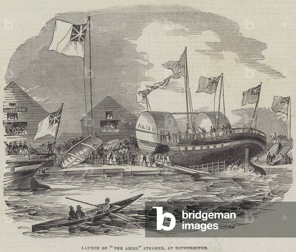 "Lancio di «The Ariel» Steamer" di English School