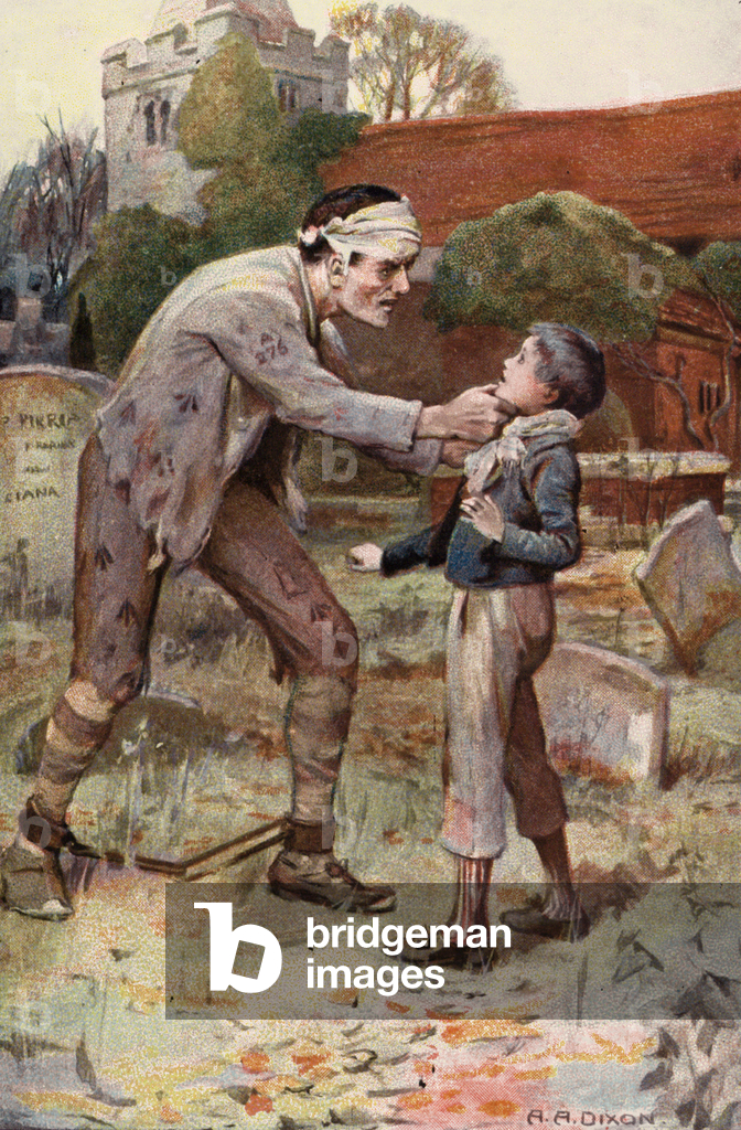 Image de Estampe représentant Illustration pour Les grandes espérances de Charles Dickens (lithographie couleu