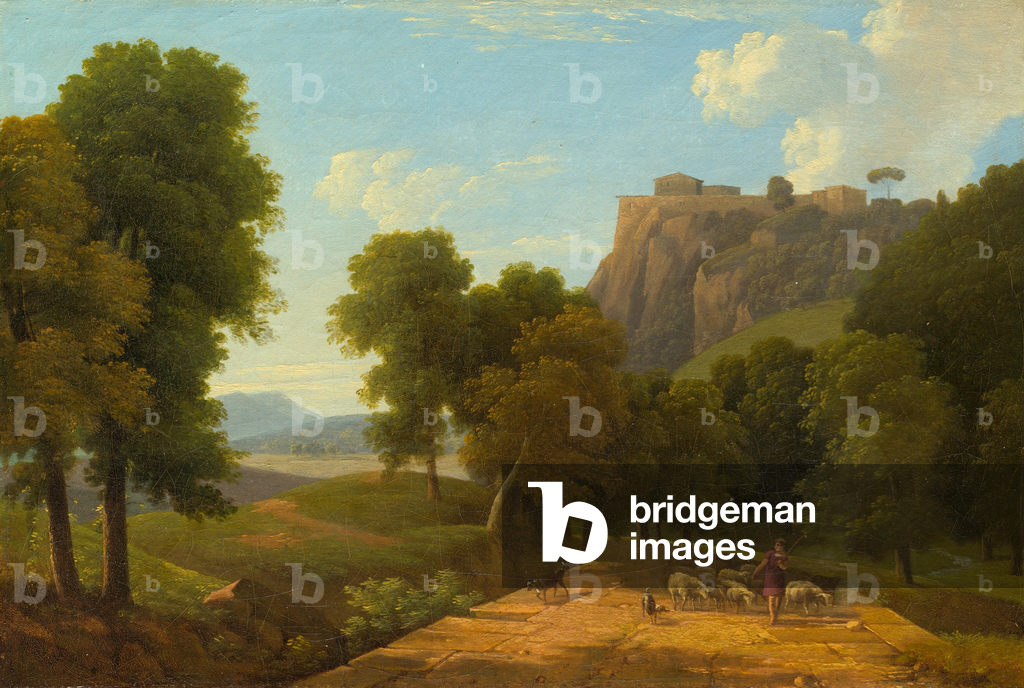 Bild von Gemälde "Hirte mit seiner Herde" 1820 von Jean Victor Bertin