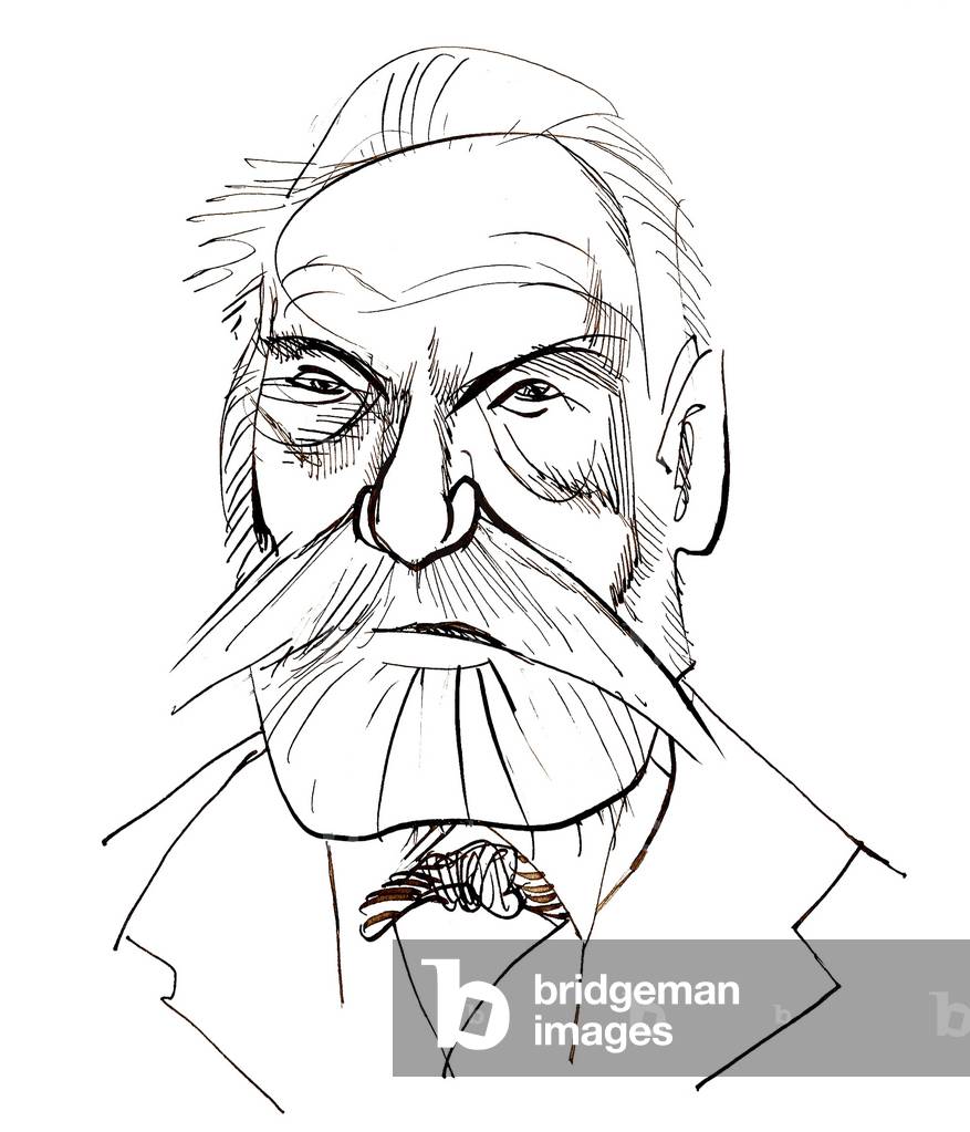 Victor Hugo - Karikatur des französischen Schriftstellers (1802-85)