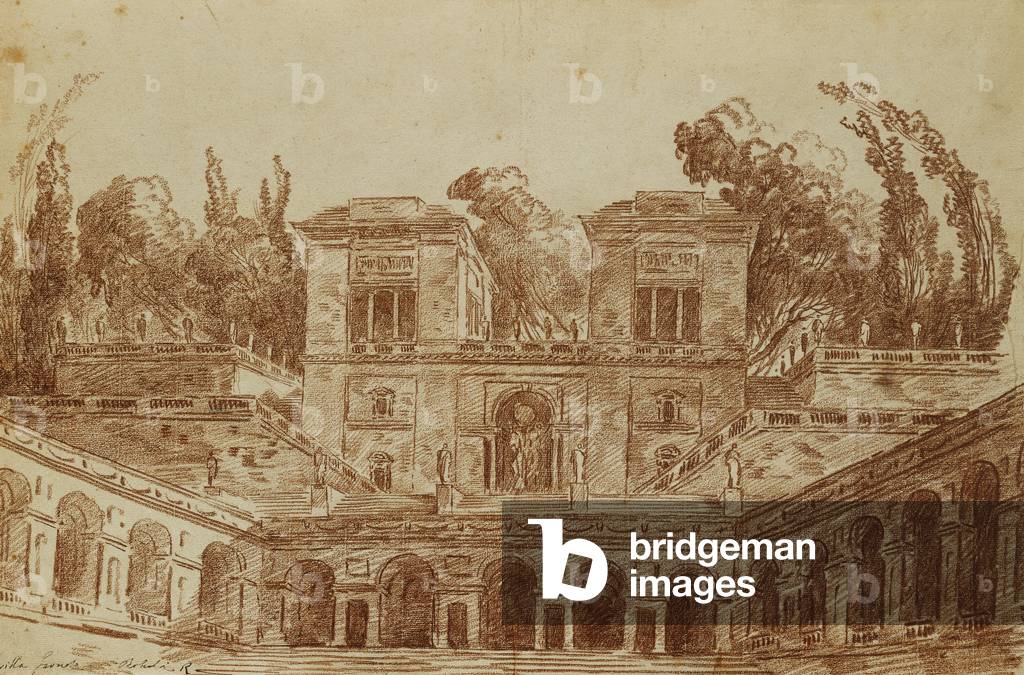 The Villa Farnese, Rome, (red chalk)