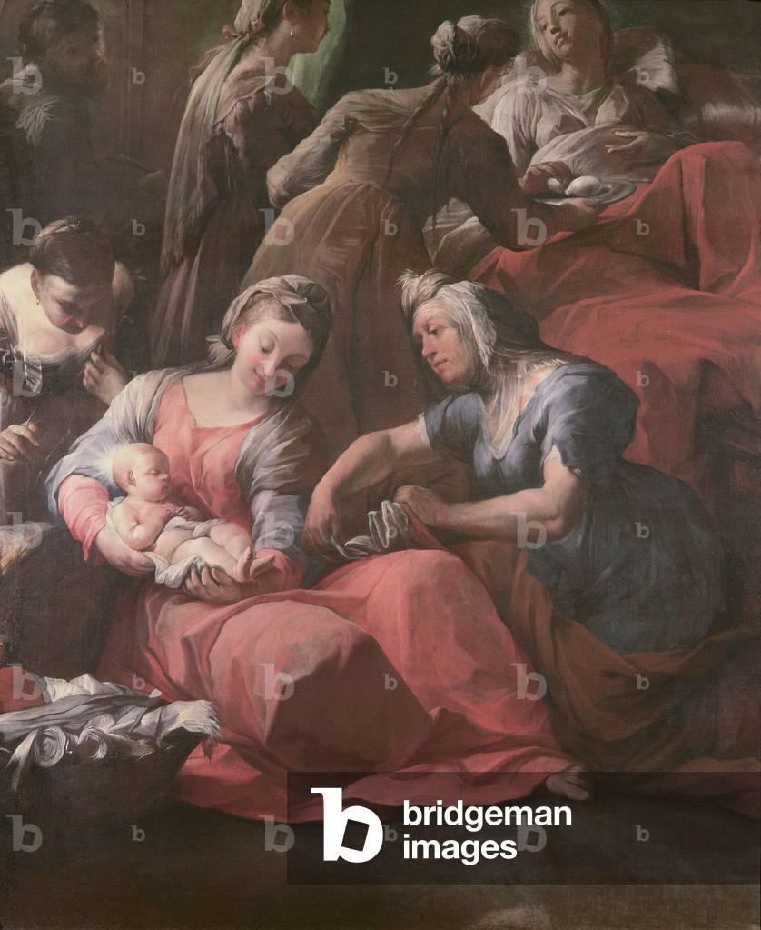 die geburt von dem jungfrau (öl auf leinwand)