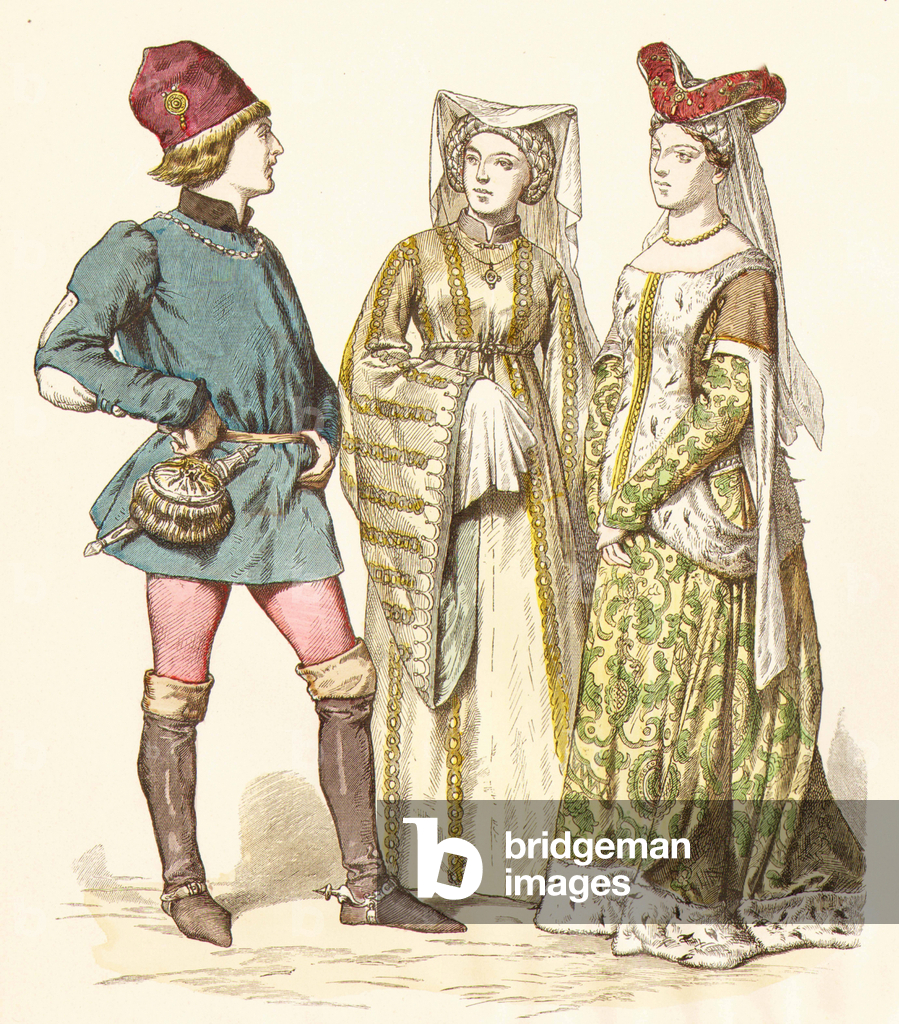 Immagine di Stampa "Moda in Inghilterra" 1400 di Blanc Kunstverlag
