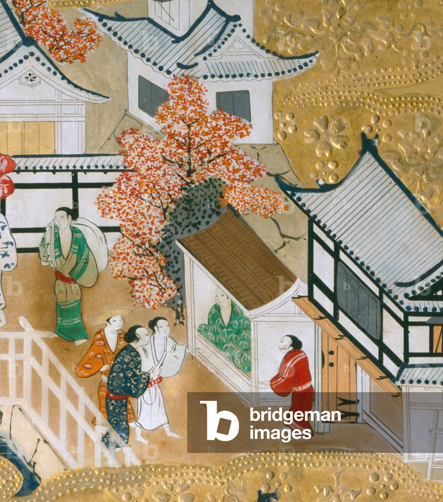 Osakazu Byobu - Paravento pieghevole giapponese a otto pannelli (dipinto)