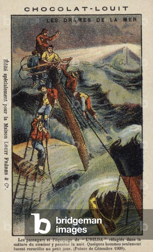 Relitto di Hilda, 1909 (cromolito)
