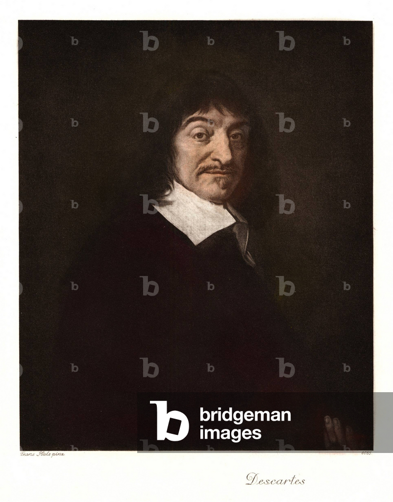 Image of Engraving depicting René Descartes (copper plate print) 1801 by Frans Hals