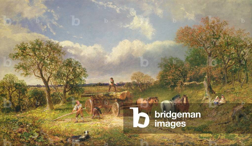 Wagen in einer Landschaft, 1872 (Öl auf Leinwand)