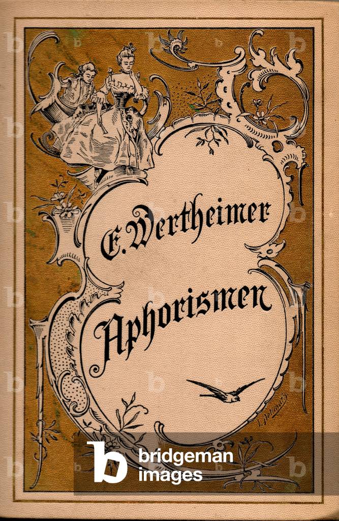 Cover von Aphorismen (Pensées et Maximes), von E. Wertheimer, 1895 (Leder)