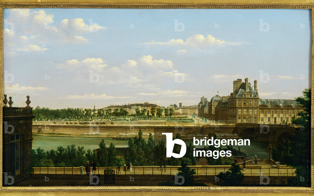 Le Palais et le Jardin des Tuileries vers le Quai d'Orsay (painting on canvas)