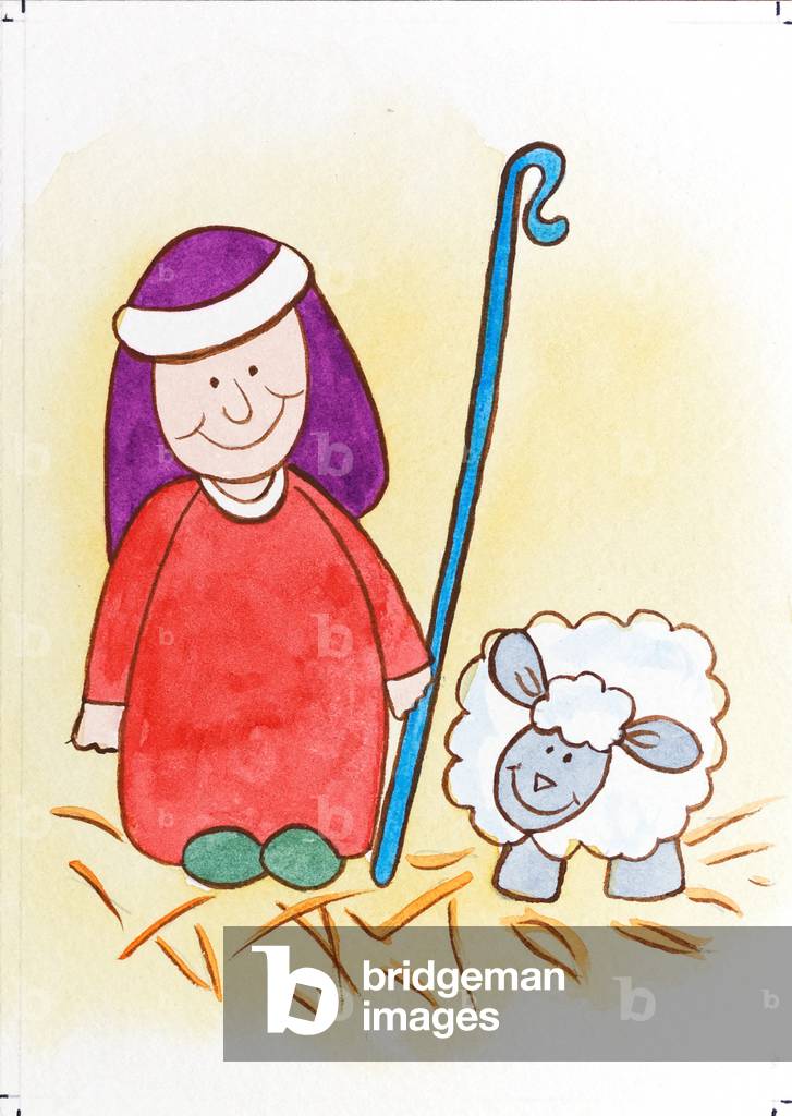 Pastore con una pecora